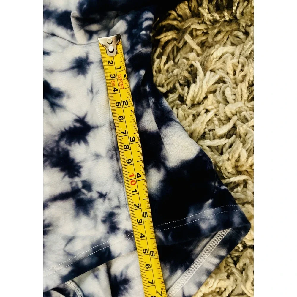 Women's Victoria's Secret PINK Yoga Tie Dye Penn State Shorts‎ Blue White Medium - Picture 4 of 7